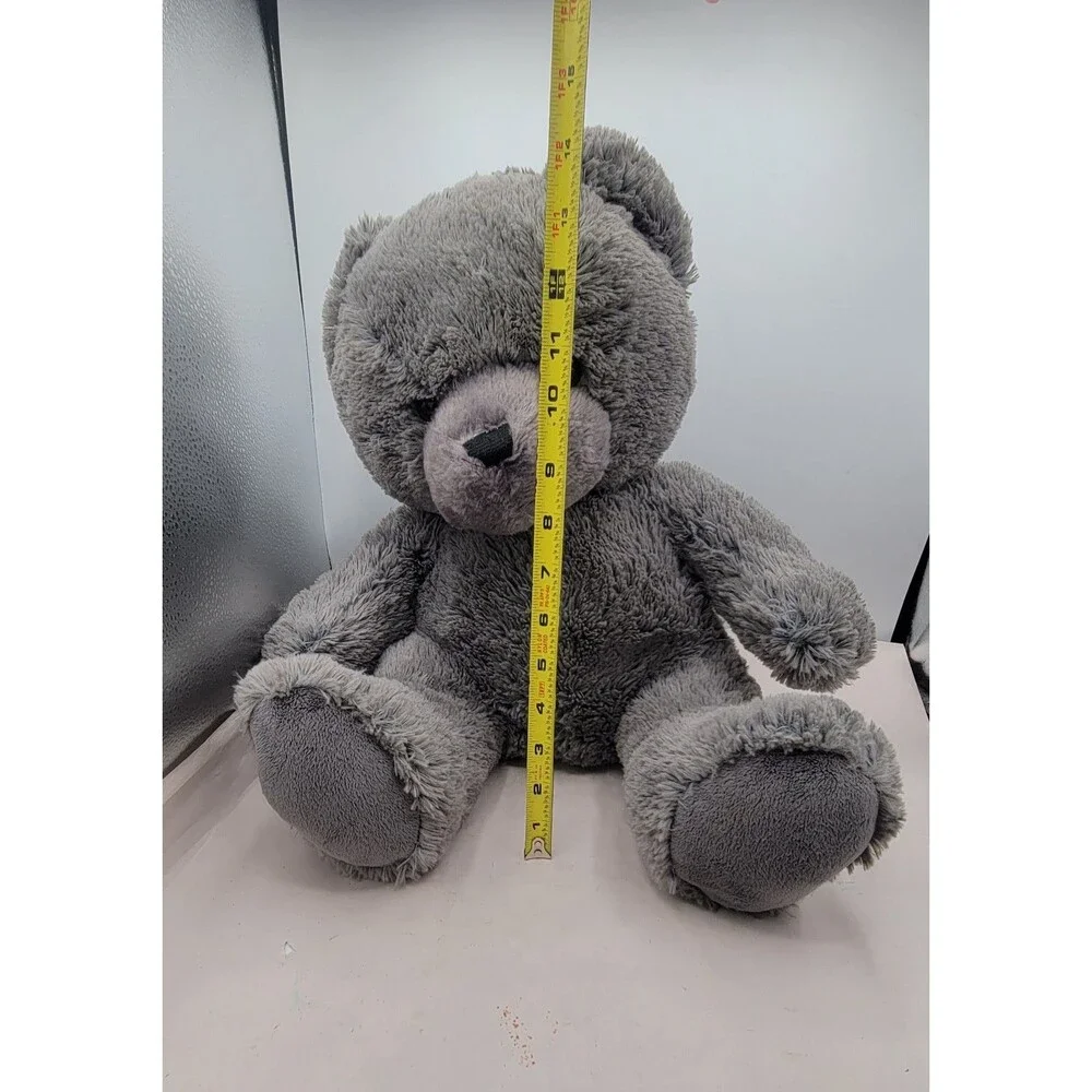 Hug Fun Teddy Bear Plush 18” Gray Grey Soft Stuffed Animal Large Cuddly Toy
